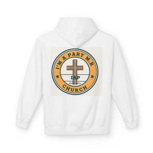 Church Crest Hoodie — "I'm A Part M-B" Faith Pullover