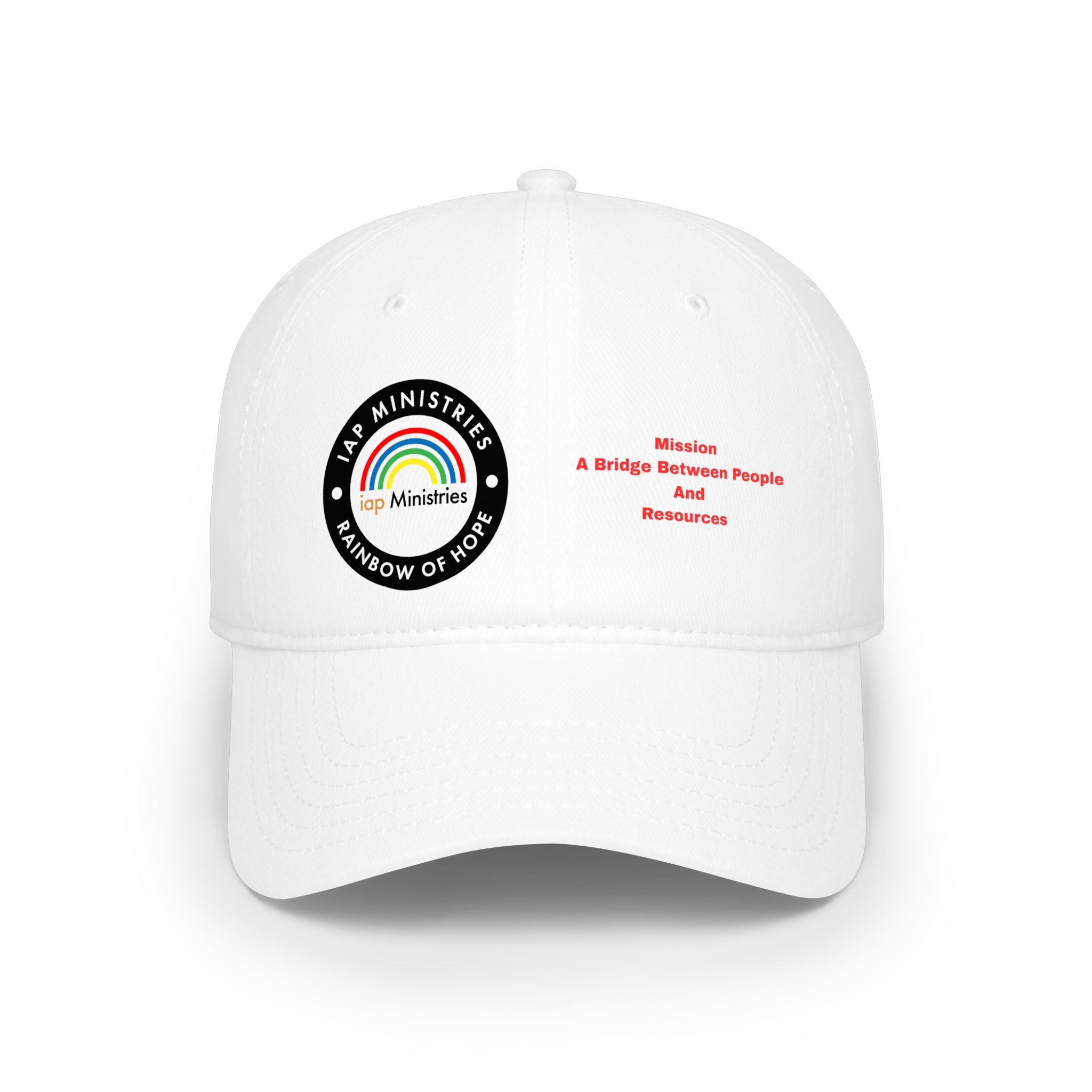 Ministries Rainbow of Hope Low Profile Baseball Cap — 'A Bridge Between People' Faith Hat