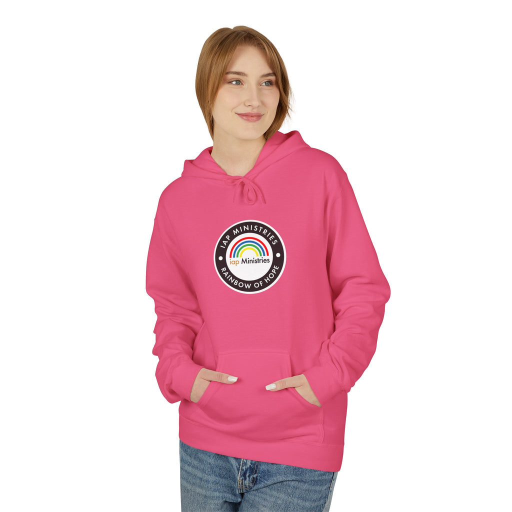 Rainbow of Hope Hoodie — IAP Ministries Logo Pullover
