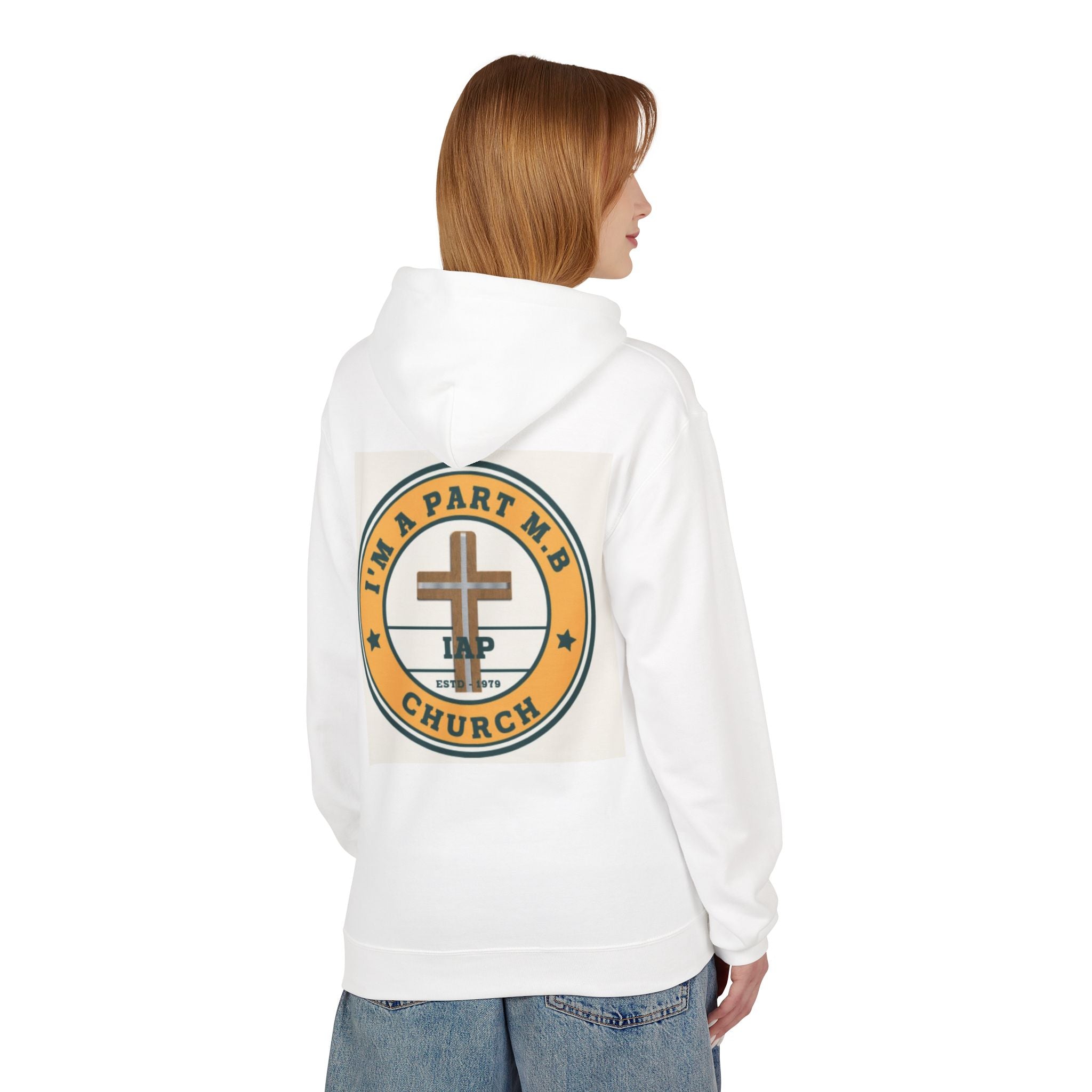 Church Crest Hoodie — "I'm A Part M-B" Faith Pullover