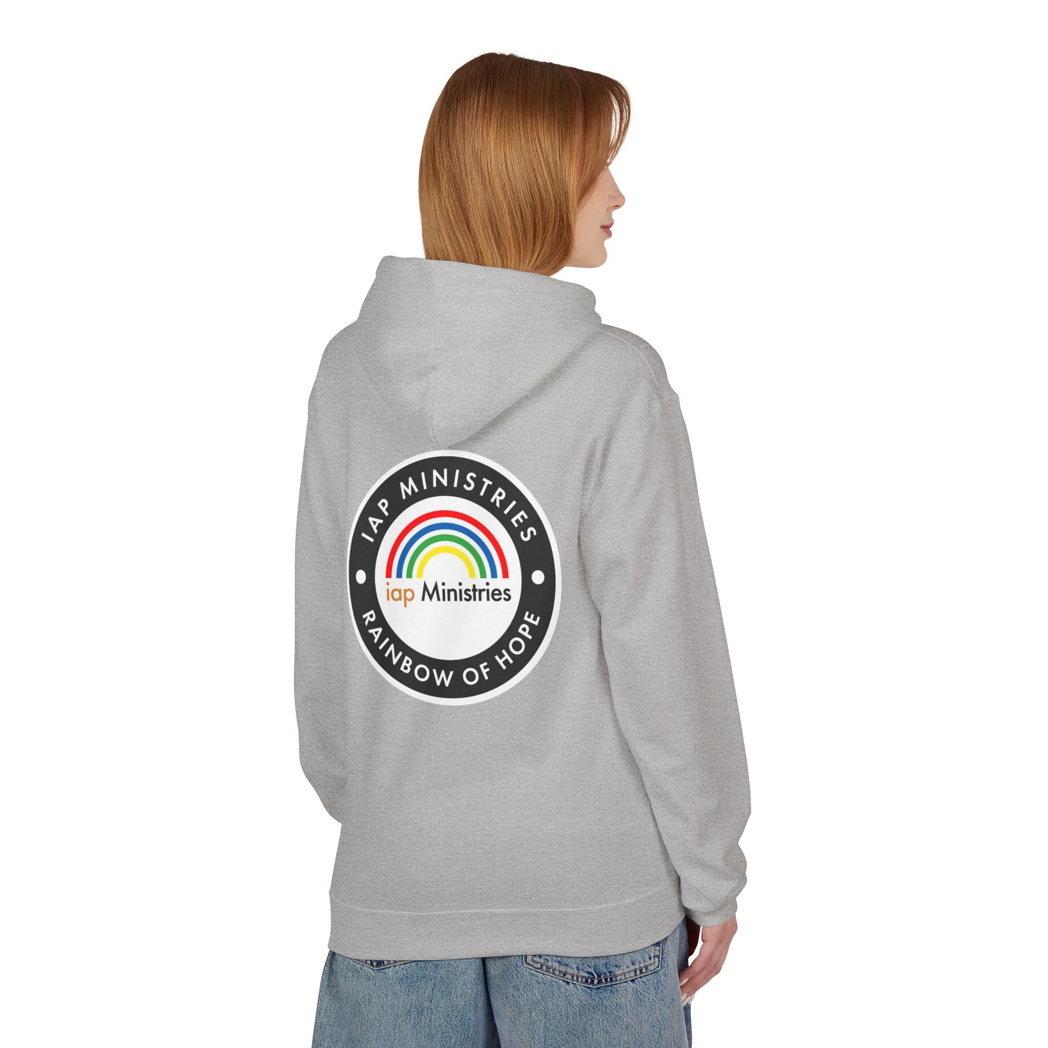 Rainbow of Hope Hoodie — IAP Ministries Logo Pullover