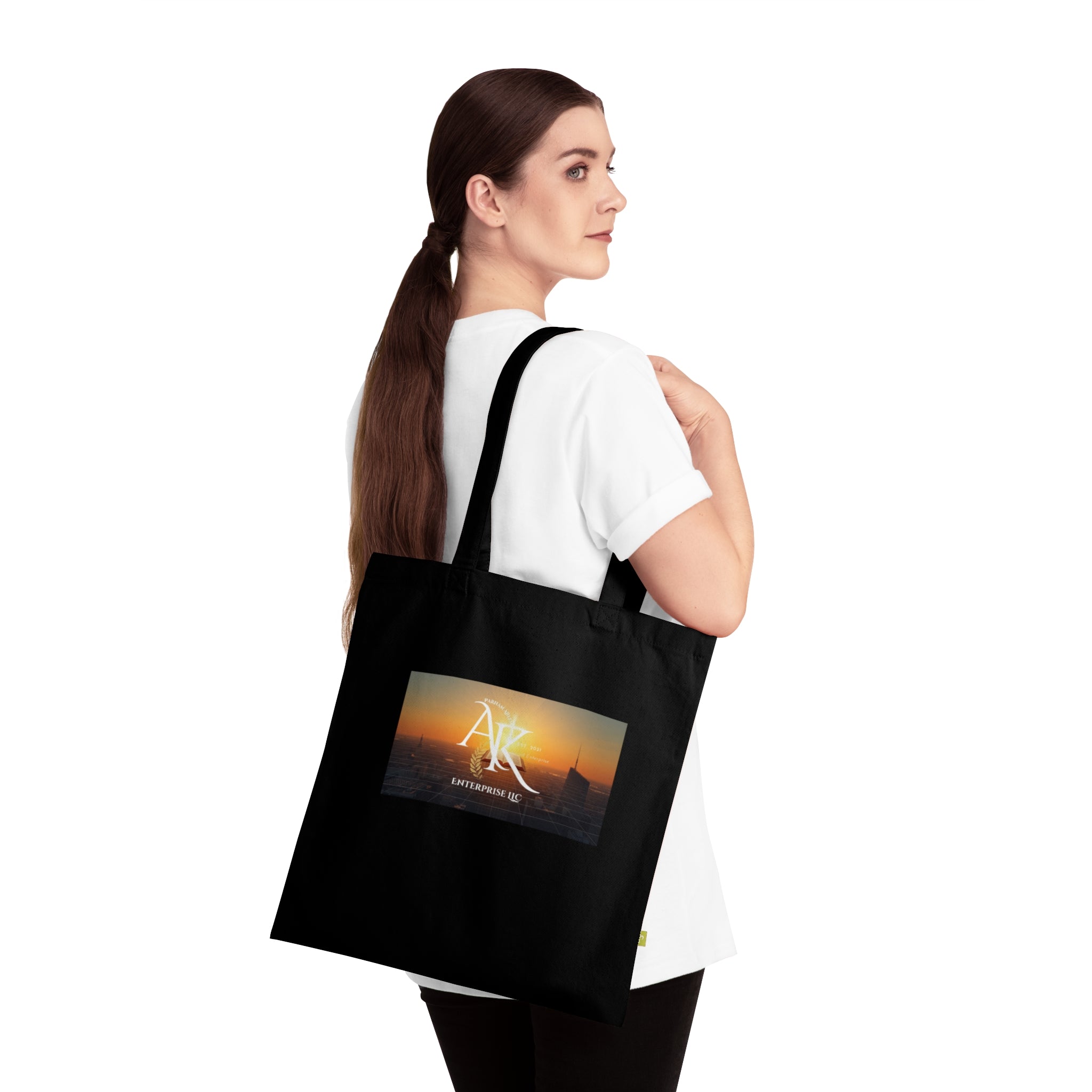 Sunset Harbor Tote Bag — 'Ark' Logo Organic Cotton Beach Tote