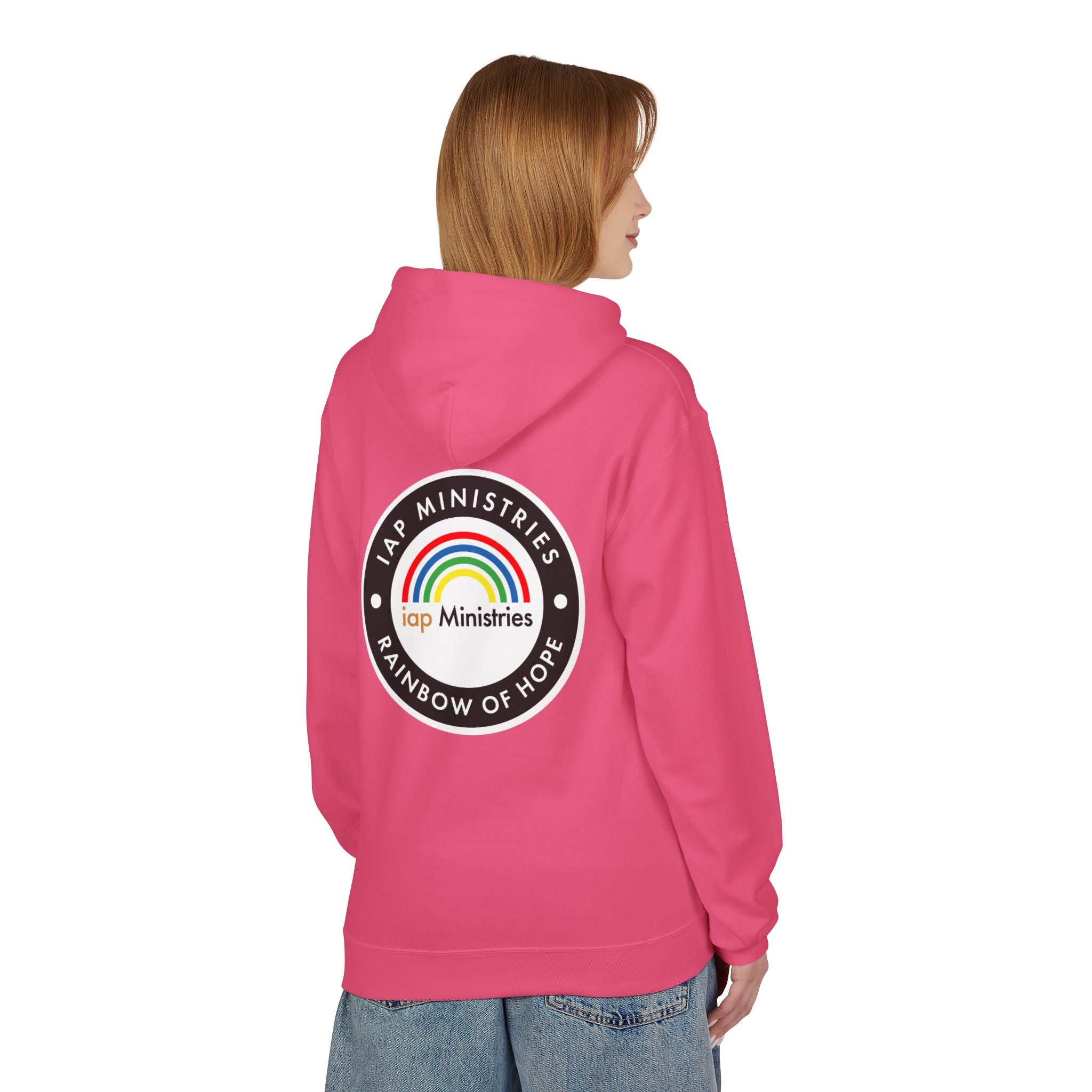 Rainbow of Hope Hoodie — IAP Ministries Logo Pullover