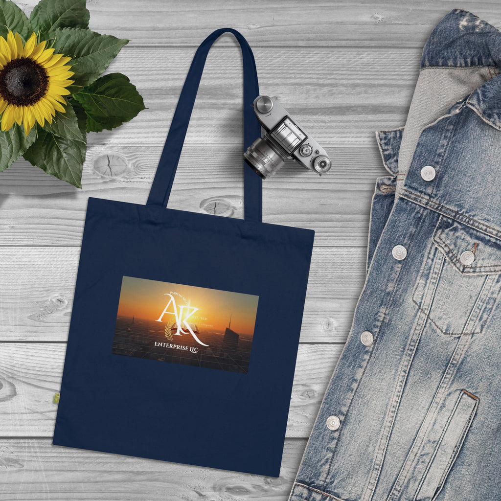 Sunset Harbor Tote Bag — 'Ark' Logo Organic Cotton Beach Tote