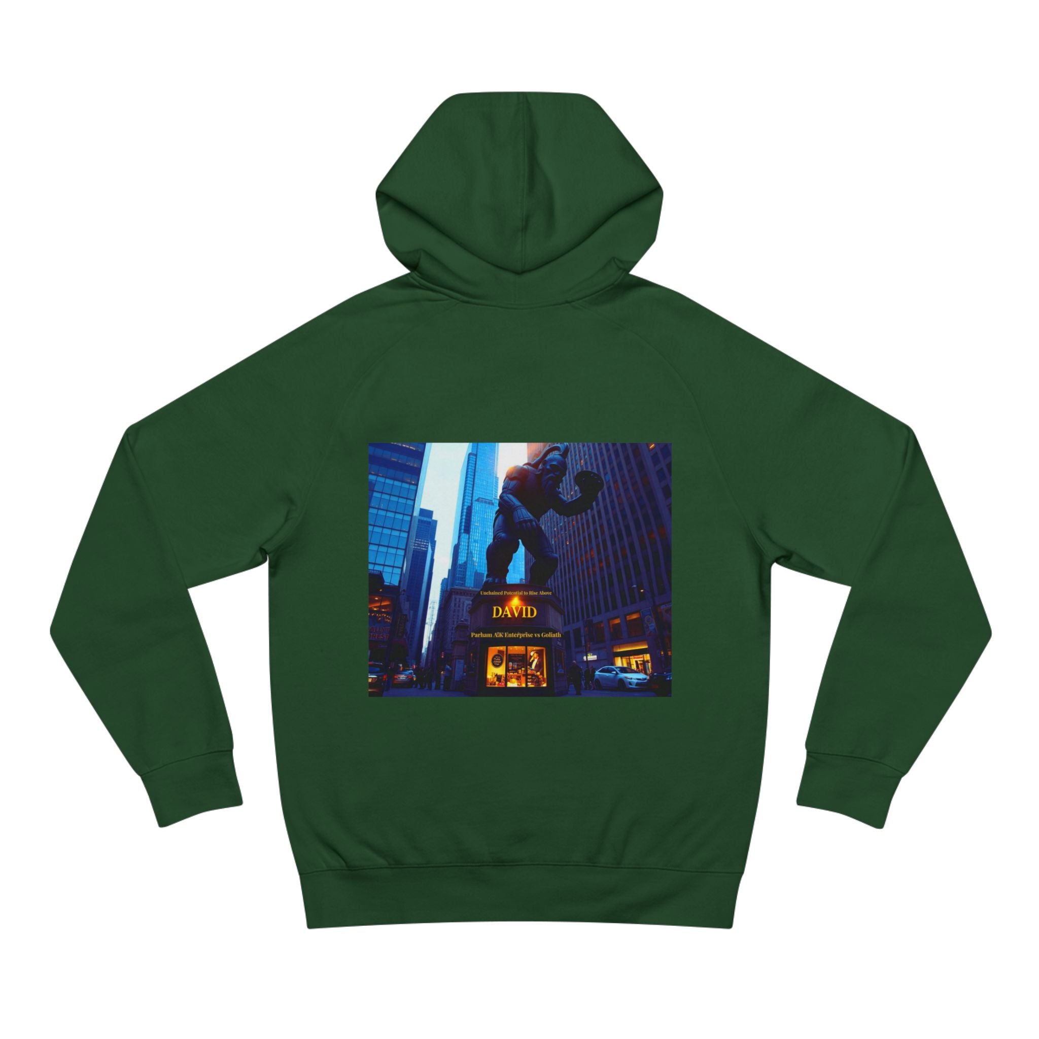 Vintage NYC Street Photo Hoodie — Times Square Statue Graphic Sweatshirt