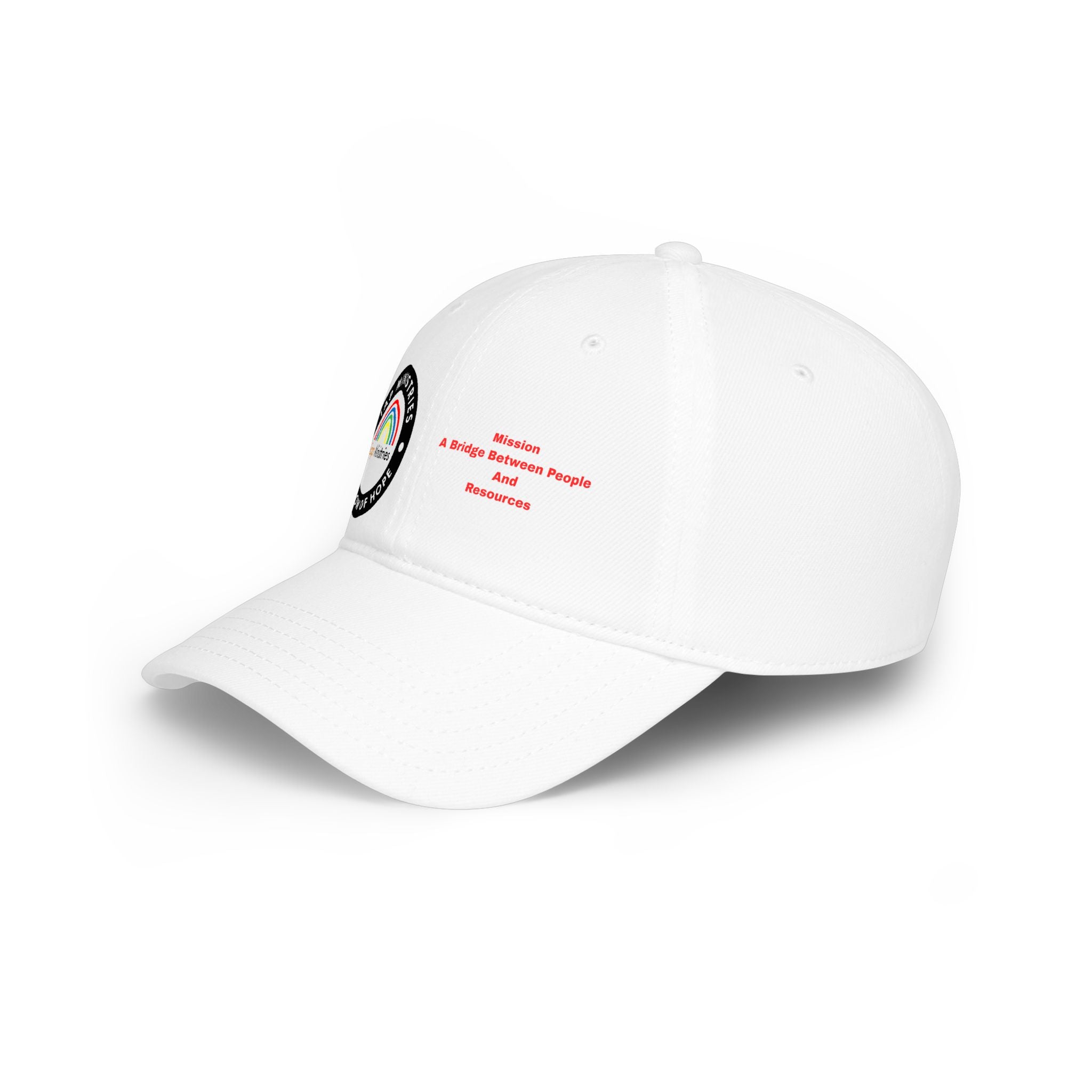 Ministries Rainbow of Hope Low Profile Baseball Cap — 'A Bridge Between People' Faith Hat