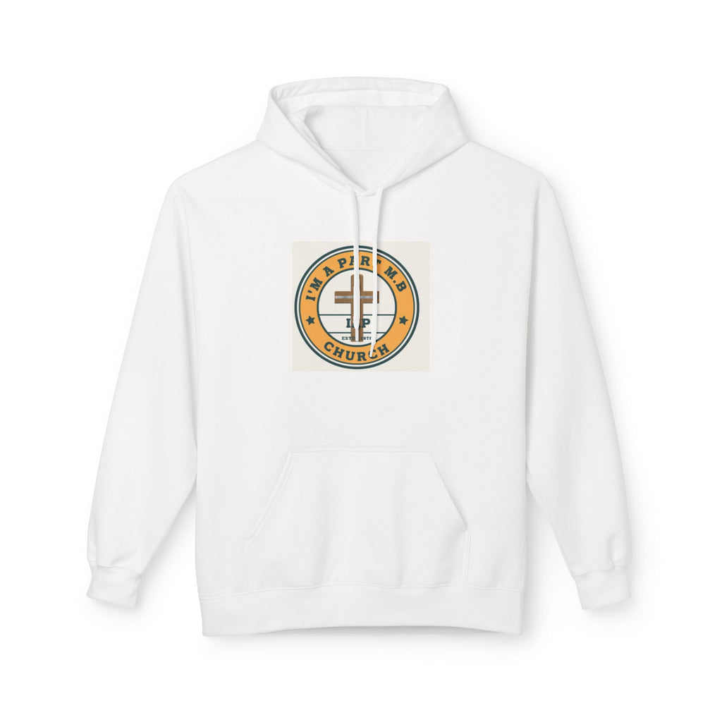 Church Crest Hoodie — "I'm A Part M-B" Faith Pullover