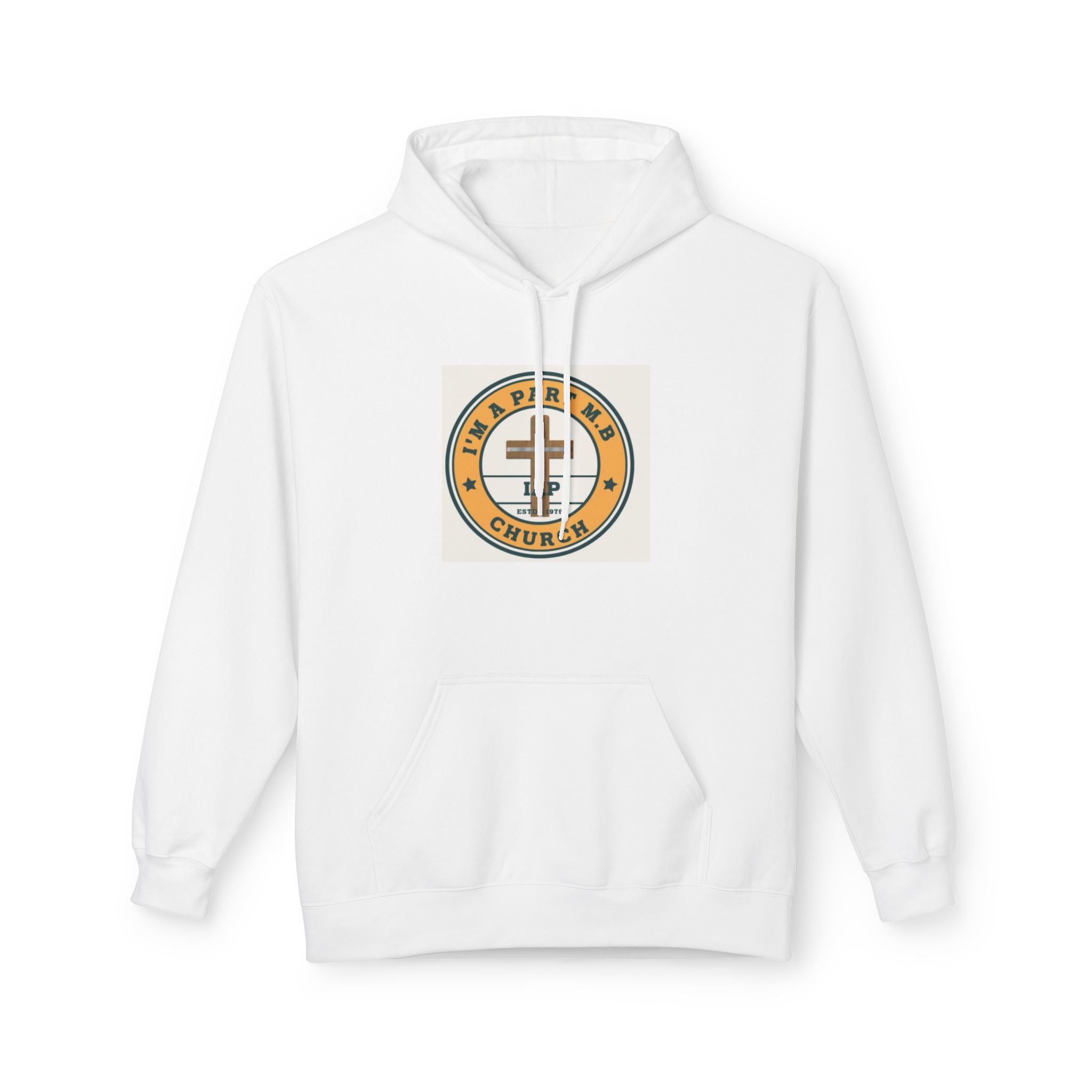 Church Crest Hoodie — "I'm A Part M-B" Faith Pullover