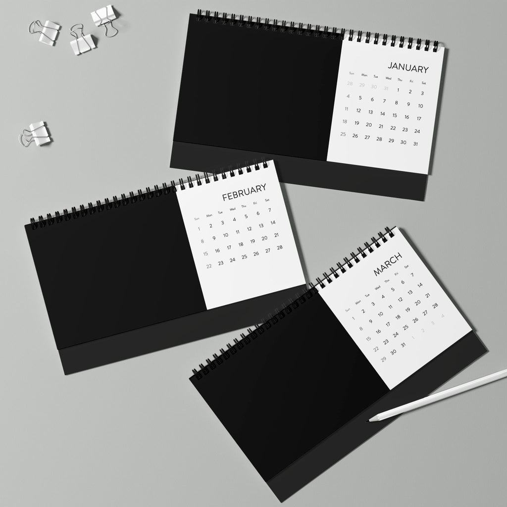 Motivational Desktop Calendar 2026 — "Unchained Potential to Rise Above" Grid
