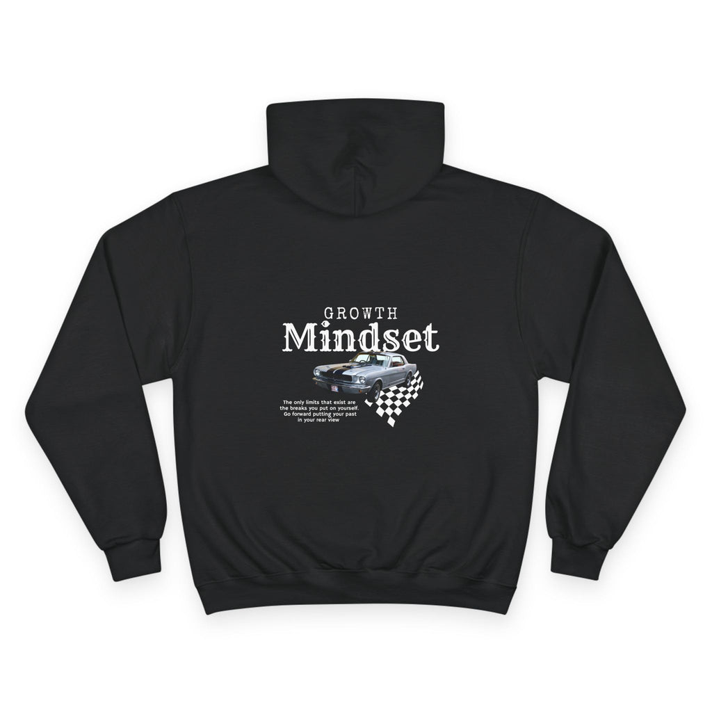Vintage Muscle Car Hoodie | Small Chest Emblem, Back Car Graphic