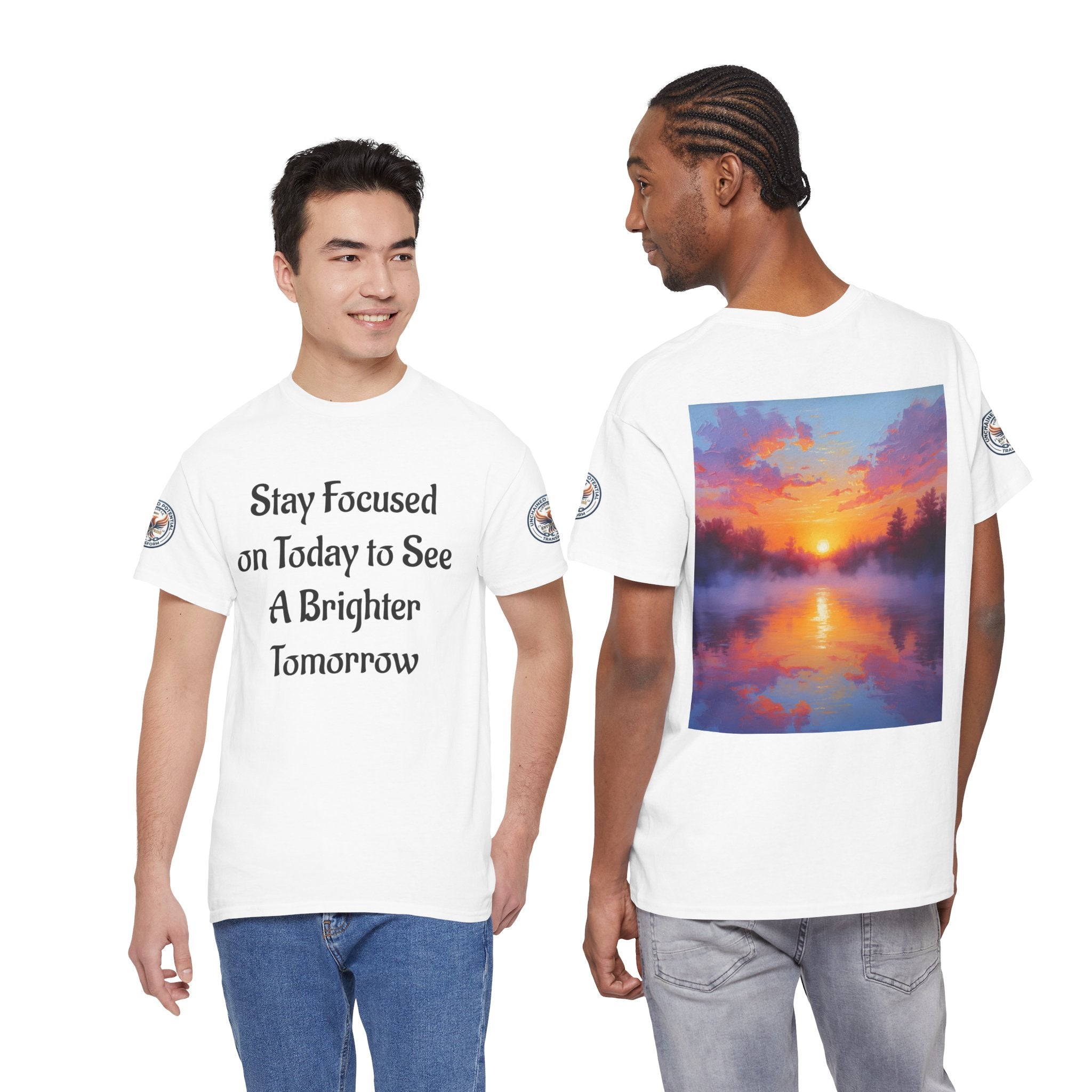 Stay Focused on Today Tee — Inspirational Motivational Cotton T‑Shirt