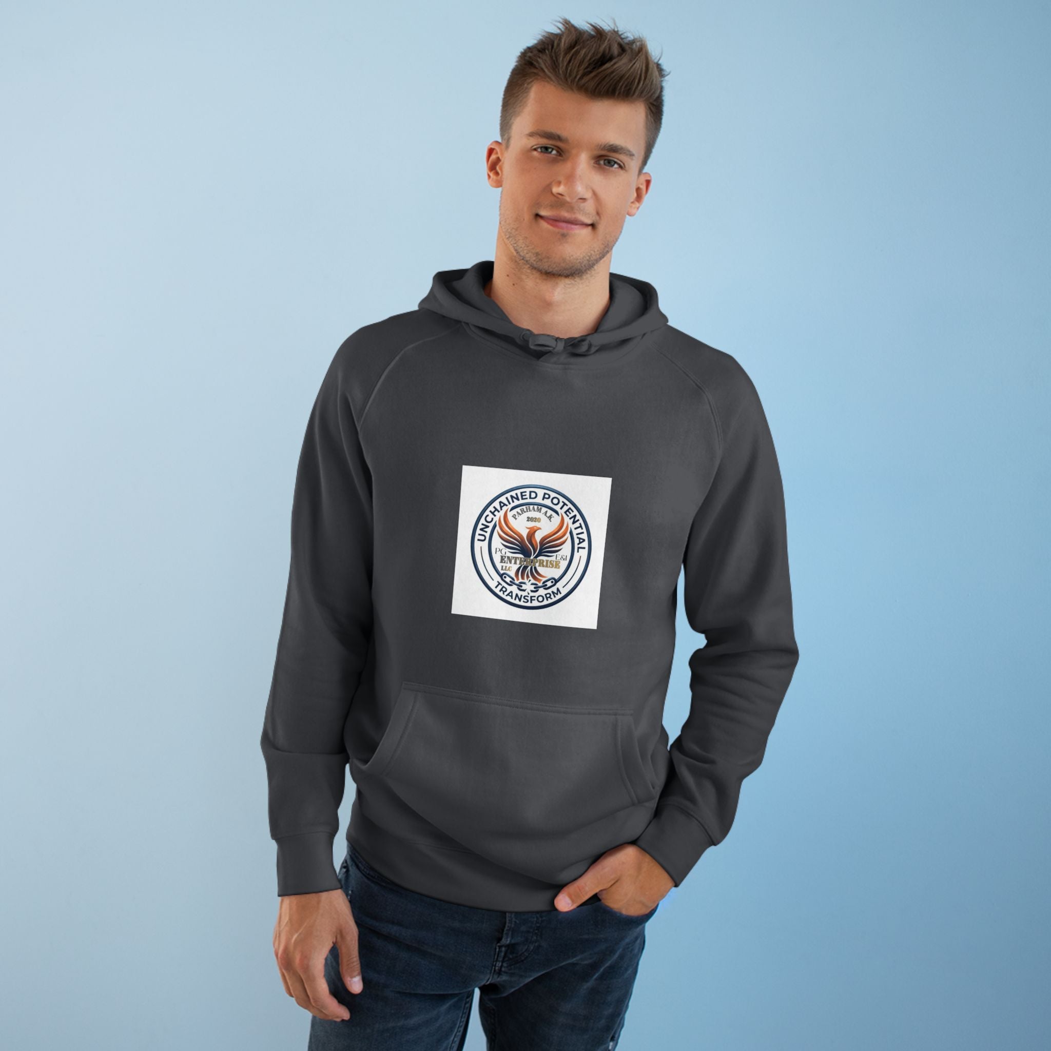 Vintage NYC Street Photo Hoodie — Times Square Statue Graphic Sweatshirt