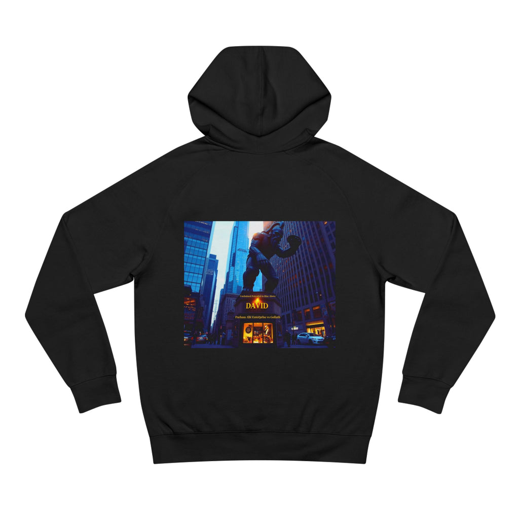 Vintage NYC Street Photo Hoodie — Times Square Statue Graphic Sweatshirt