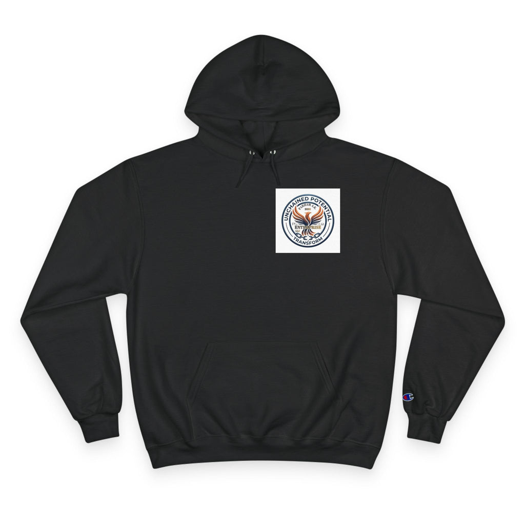 Vintage Muscle Car Hoodie | Small Chest Emblem, Back Car Graphic