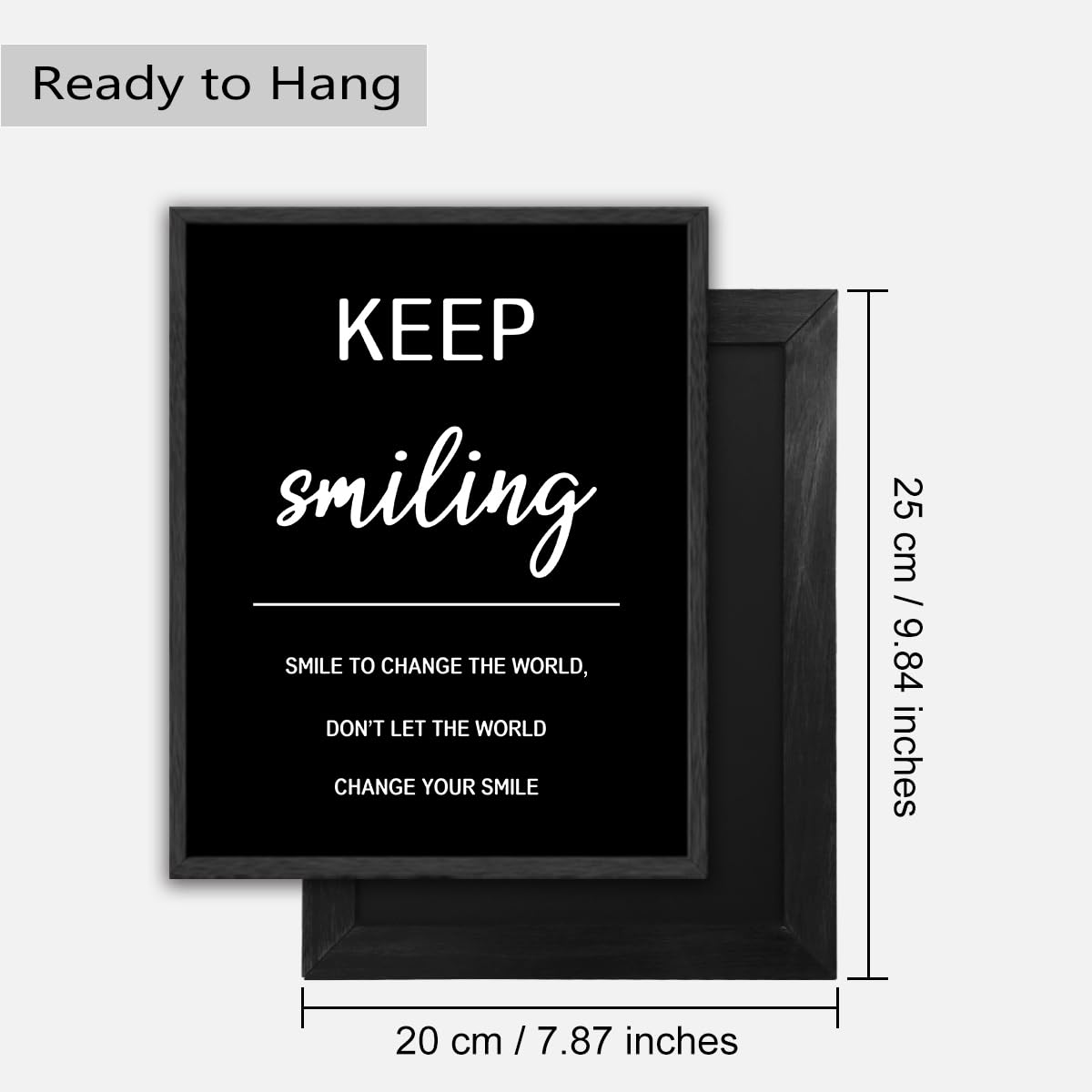 Drsoum Inspirational Office Wall Art - Motivational Quotes for Living Room - Encouraging Canvas Posters for Bedroom - Sayings for Wall Decor - 8” x10” x6 PCS (FRAMED)