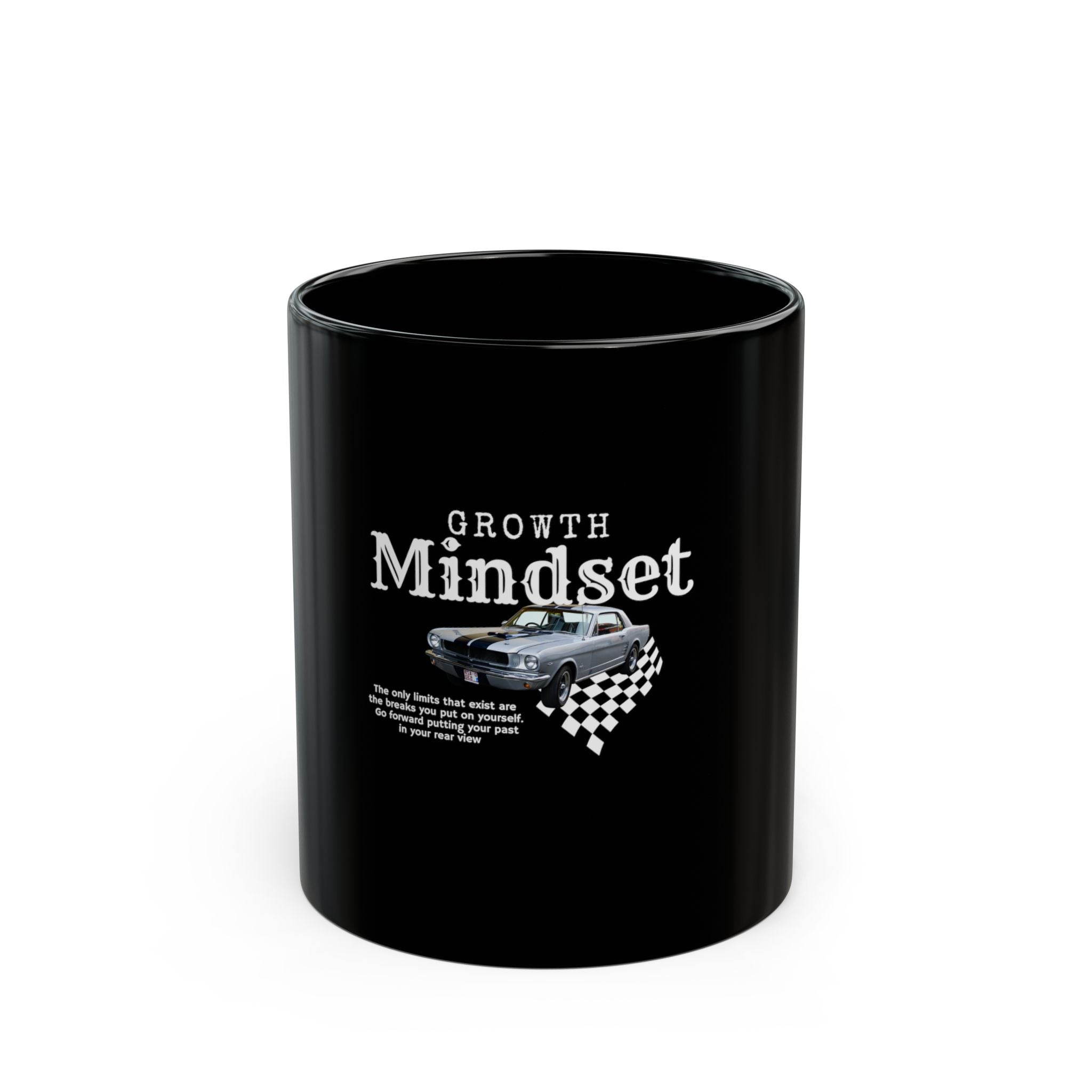 Growth Mindset Car Mug — Motivational Racing Coffee Cup (11oz & 15oz)