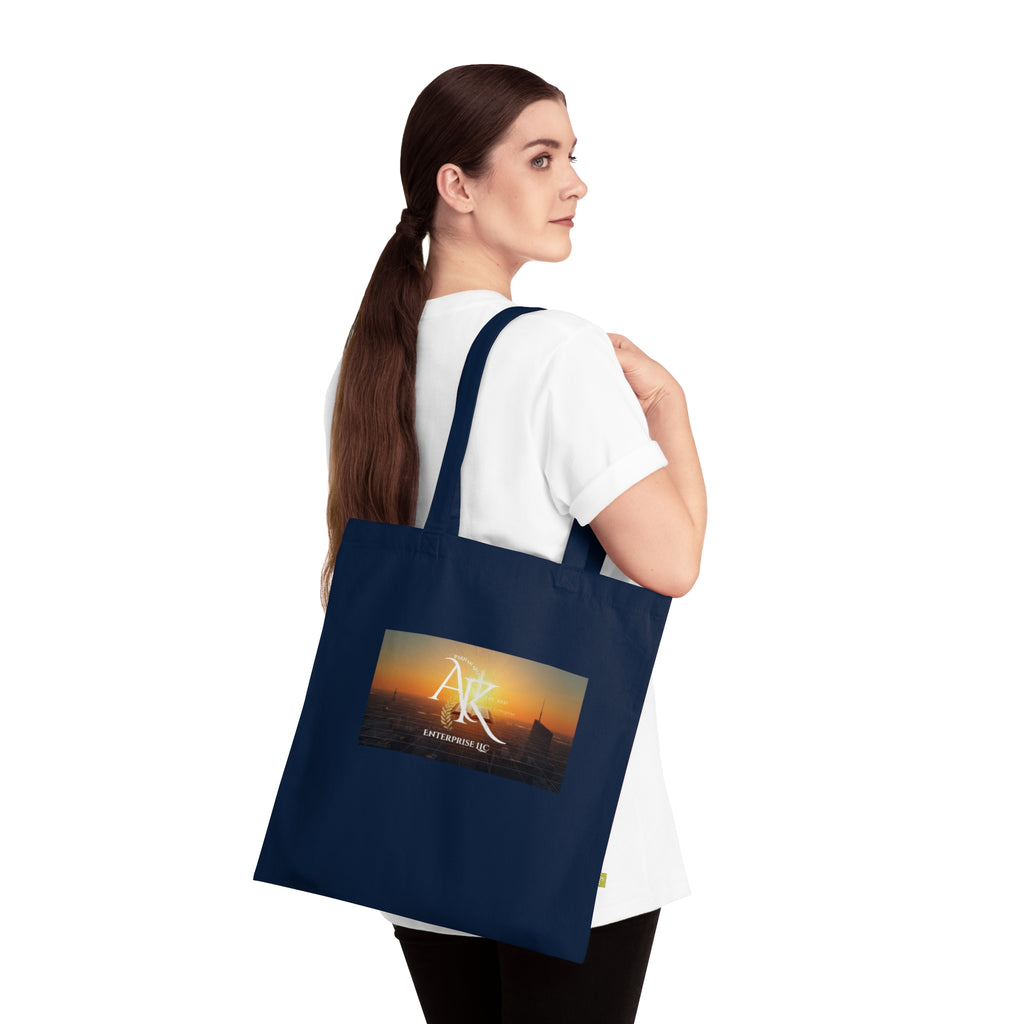Sunset Harbor Tote Bag — 'Ark' Logo Organic Cotton Beach Tote