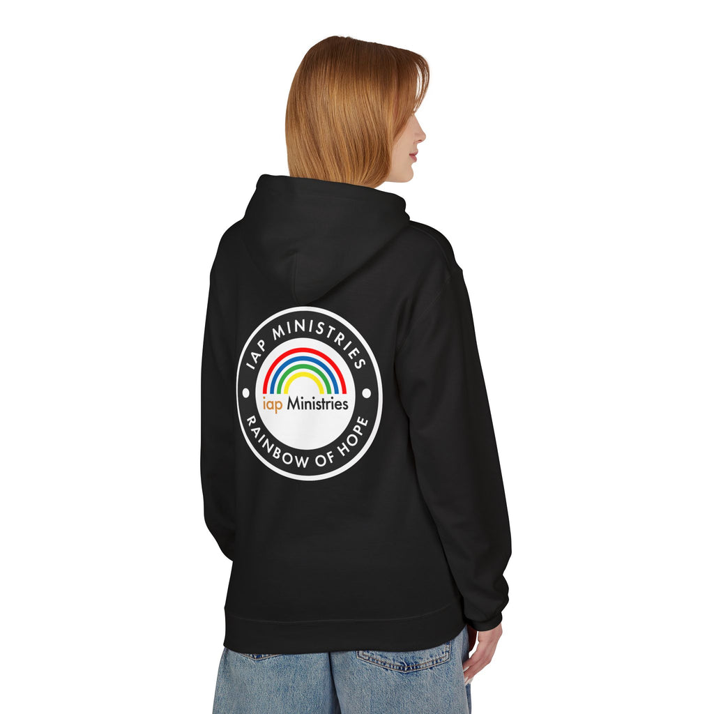 Rainbow of Hope Hoodie — IAP Ministries Logo Pullover