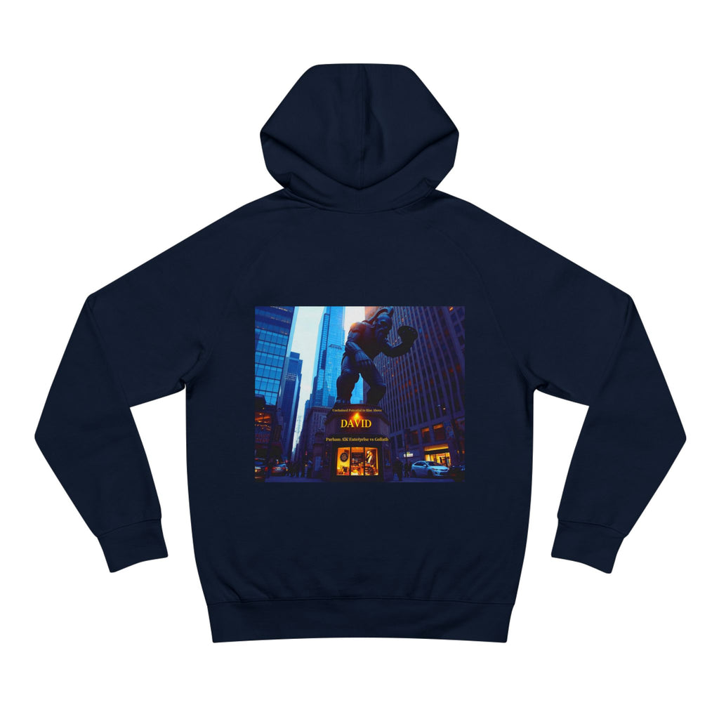 Vintage NYC Street Photo Hoodie — Times Square Statue Graphic Sweatshirt