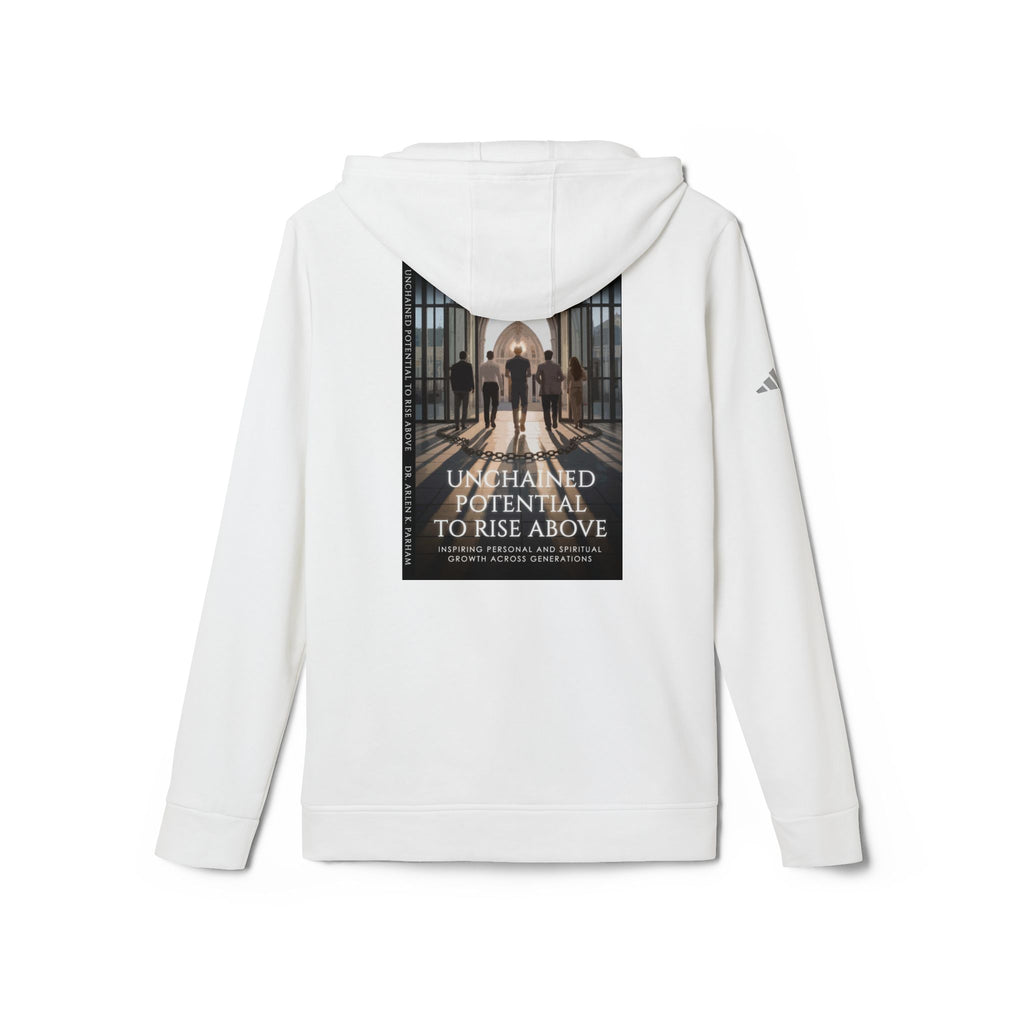 Motivational Photo Hoodie — "Unchained Potential to Rise Above" Graphic Hooded Sweatshirt