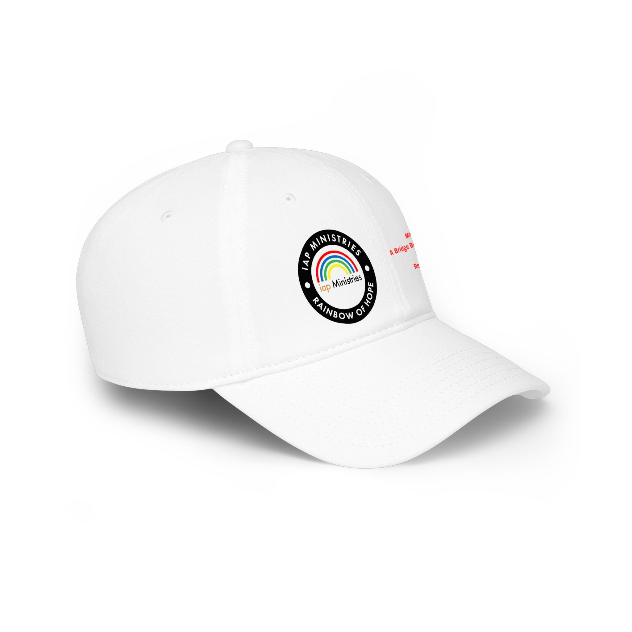 Ministries Rainbow of Hope Low Profile Baseball Cap — 'A Bridge Between People' Faith Hat