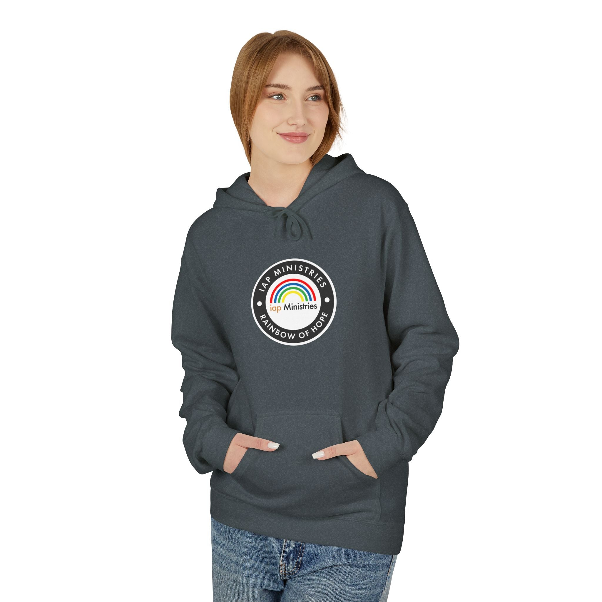 Rainbow of Hope Hoodie — IAP Ministries Logo Pullover