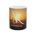 AK Enterprise LLC Logo Ceramic Mug — Sunrise Branded Coffee Cup (11oz & 15oz)