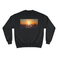 Champion Sweatshirt — 'AR' Sunrise Logo Crewneck (Motivational Cityscape)
