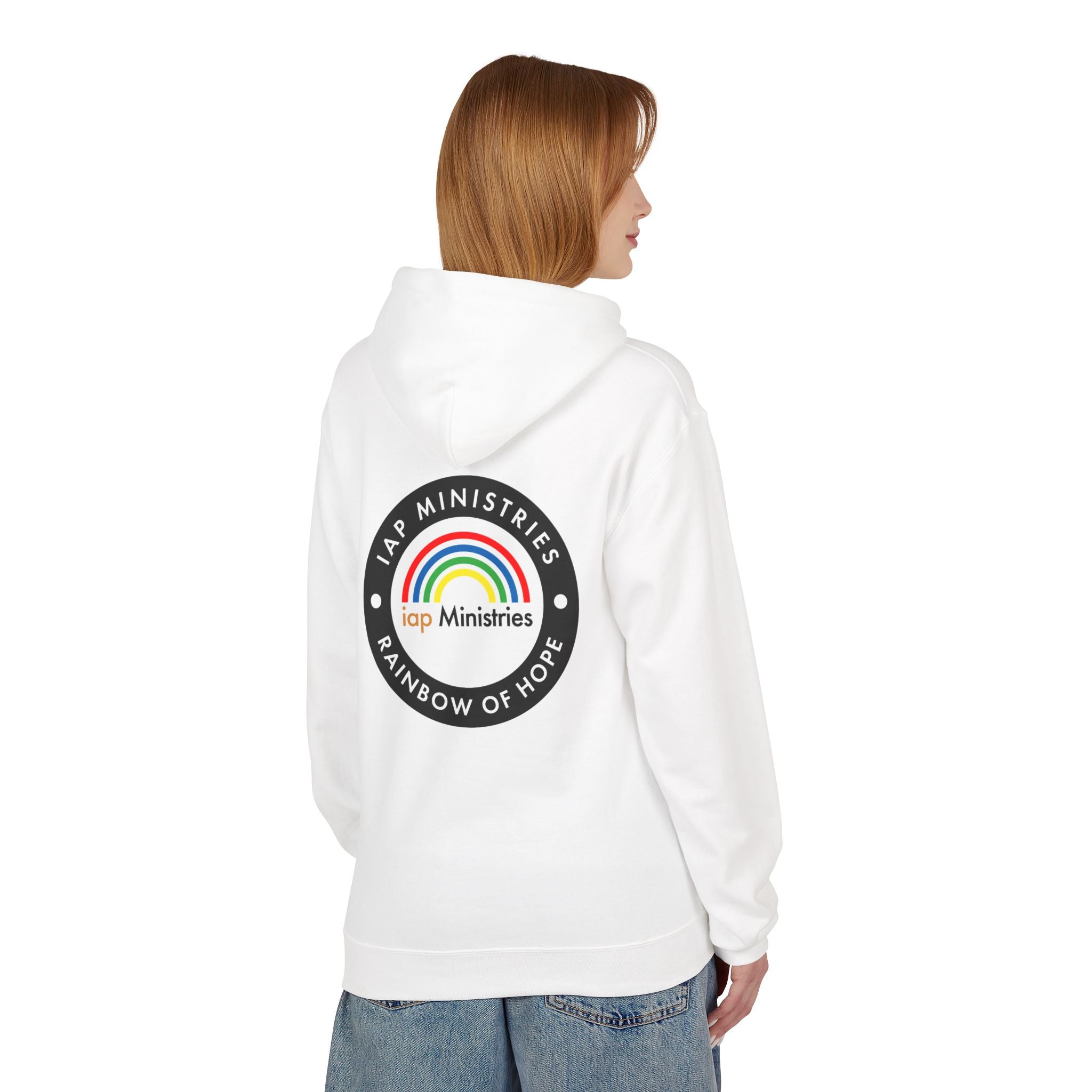 Rainbow of Hope Hoodie — IAP Ministries Logo Pullover