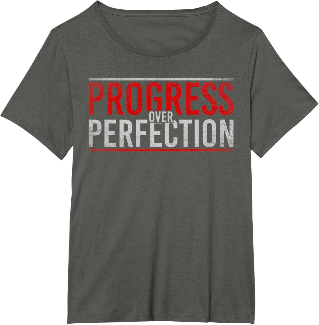 Progress Over Perfection Motivational T-Shirt