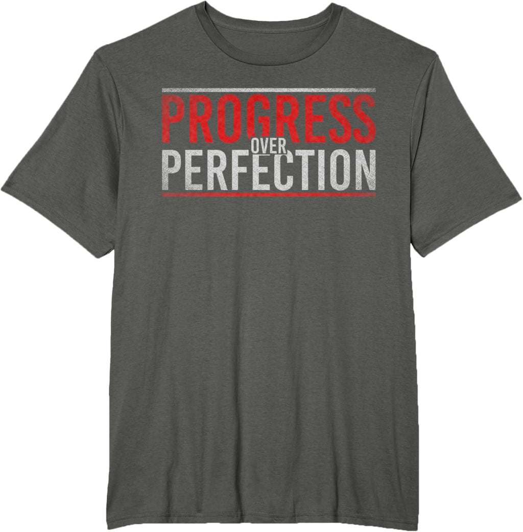 Progress Over Perfection Motivational T-Shirt