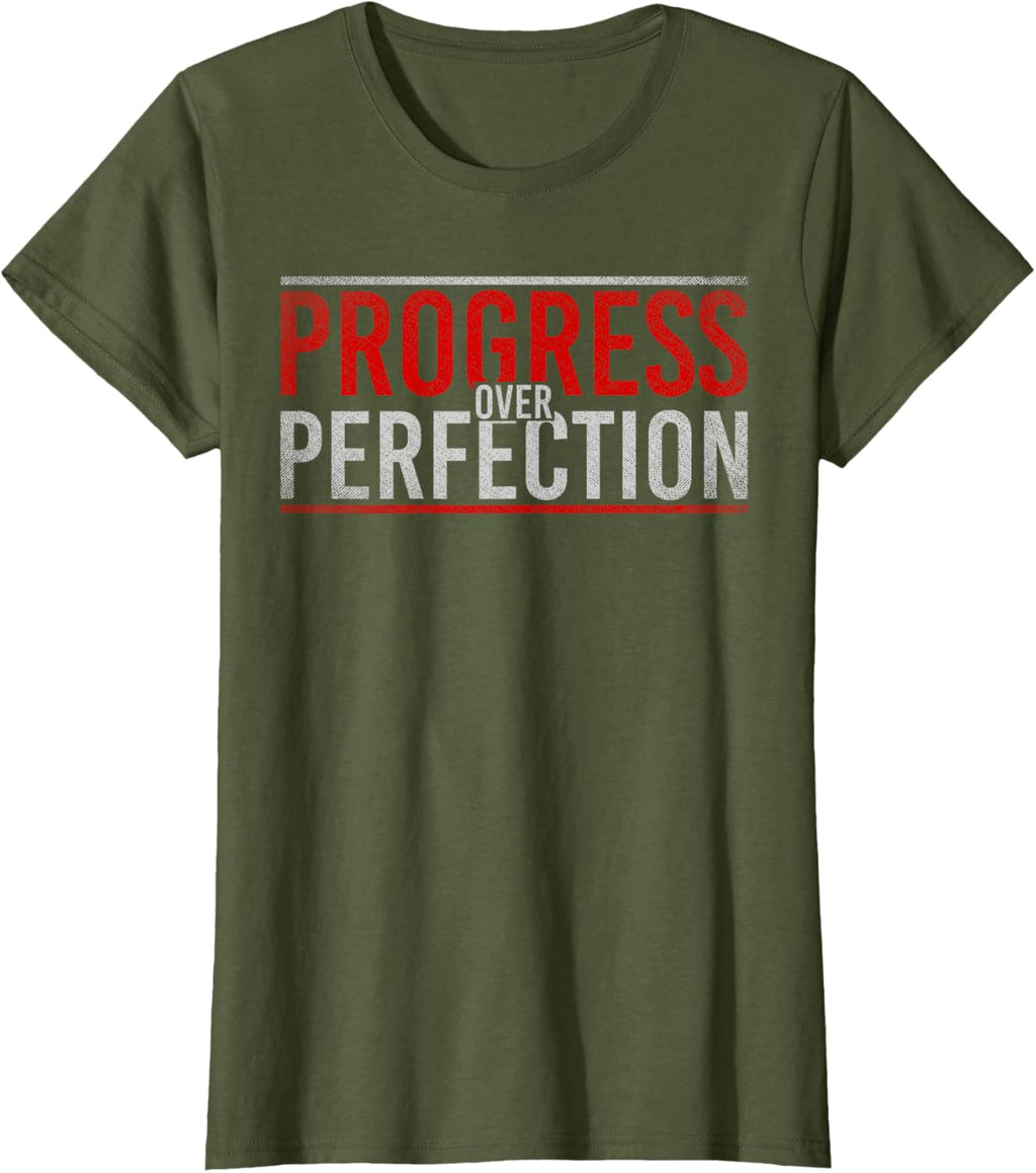Progress Over Perfection Motivational T-Shirt