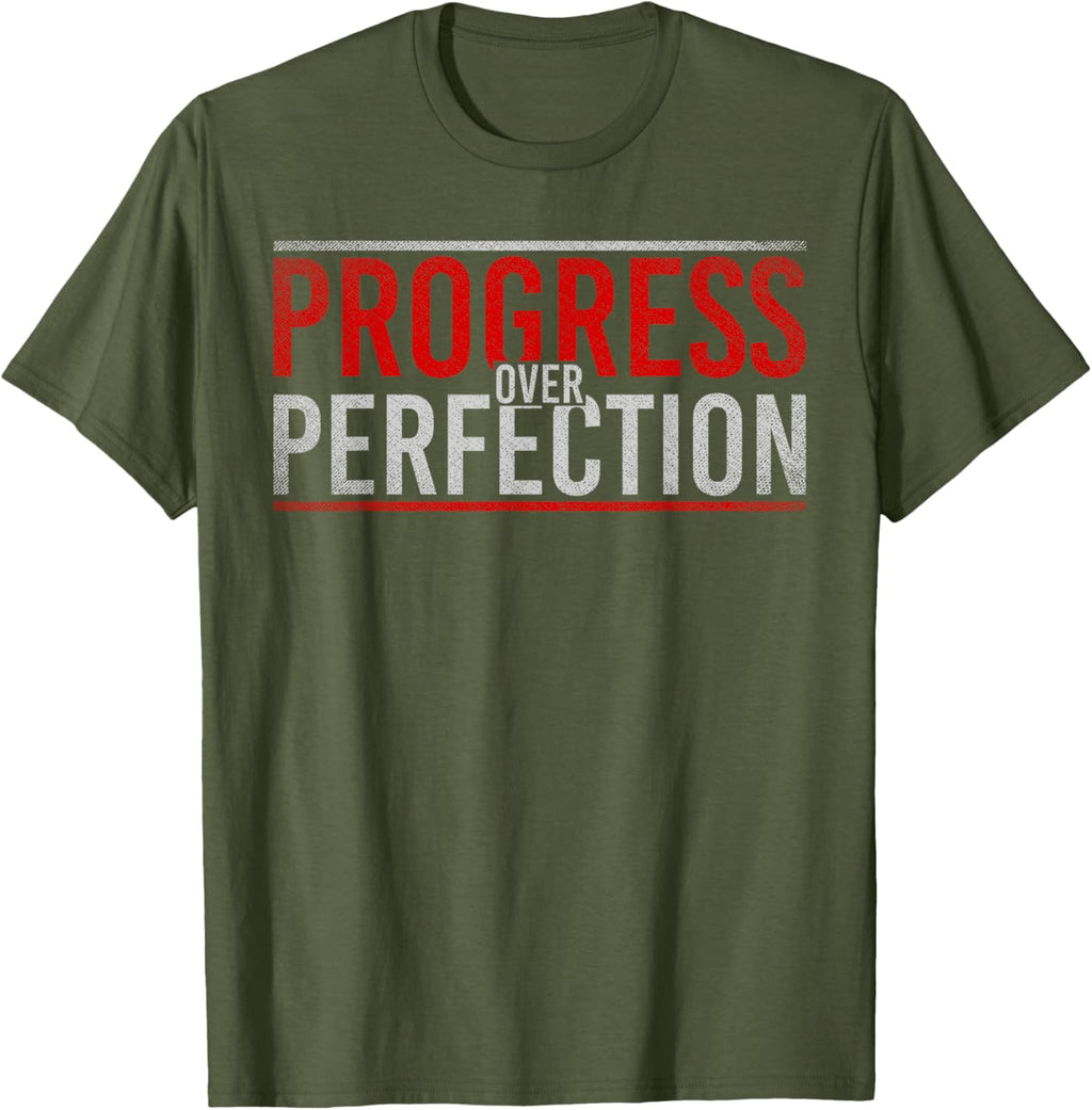 Progress Over Perfection Motivational T-Shirt