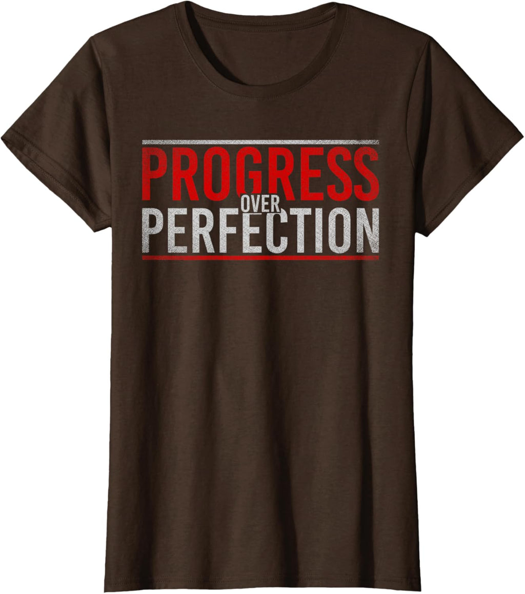 Progress Over Perfection Motivational T-Shirt